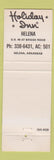 Matchbook Cover - Holiday Inn Helena AR