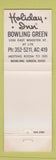 Matchbook Cover - Holiday Inn Bowling Green OH