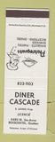 Matchbook Cover - Diner Cascade Boischatel QC
