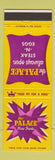 Matchbook Cover - Palace Fine Foods Livonia Detroit Dearborn Plymouth MI