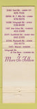 Matchbook Cover - Palace Fine Foods Livonia Detroit Dearborn Plymouth MI