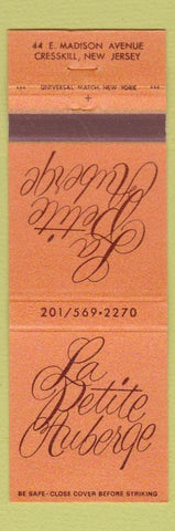 Matchbook Cover - LA Petite Auberge Cresskill NJ
