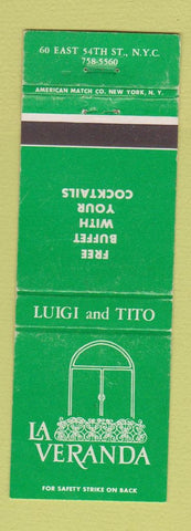 Matchbook Cover - La Veranda Restaurant New York City