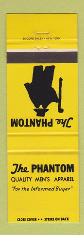 Matchbook Cover - The Pantom Mens Clothes New York City