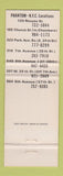 Matchbook Cover - The Pantom Mens Clothes New York City