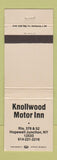Matchbook Cover - Knollwood Motor Inn Hopewell Junction NY PEACH