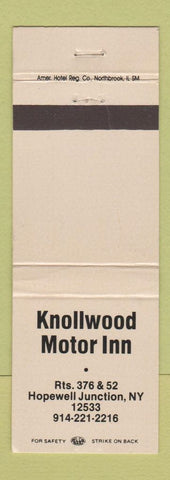 Matchbook Cover - Knollwood Motor Inn Hopewell Junction NY PEACH