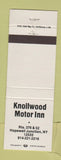 Matchbook Cover - Knollwood Motor Inn Hopewell Junction NY WHITE