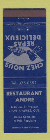 Matchbook Cover - Restaurant Andre Trois Rivieres QC