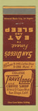 Matchbook Cover - Travelodge College San Diego CA #2