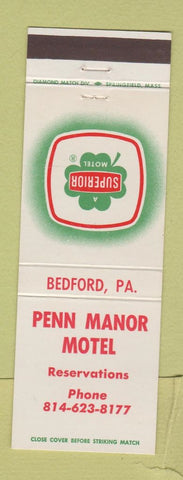 Matchbook Cover - Penn Manor Motel Bedford PA