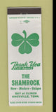 Matchbook Cover - The Shamrock Knoxville TN WEAR