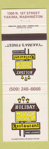 Matchbook Cover - Holiday Motor Hotel Restaurant Yakima WA