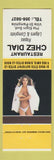 Matchbook Cover - Restaurant Chez Dial Ville ST Pamphile QC pinup