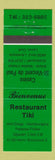 Matchbook Cover - Restaurant Tiki Laval QC