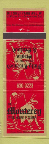 Matchbook Cover - Monterey Steak House Downsview ON
