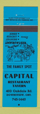 Matchbook Cover - Capital Restaurant Tavern Downsview ON