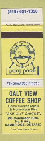 Matchbook Cover - Galt View Coffee Shop Cambridge ON