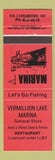 Matchbook Cover - Vermillion Lake Marina General Store Chelmsford ON RED