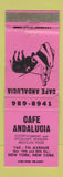 Matchbook Cover - Cafe Andalucia New York City Mexican WORN PINK