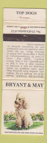 Matchbook Cover - Bryant and May UK Poodle WEAR