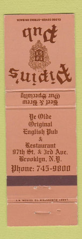 Matchbook Cover - Pipin's Pub Brooklyn NY