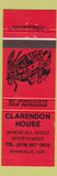 Matchbook Cover - Clarendon House Shawville QC hockey