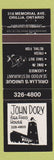 Matchbook Cover - John Dory Seafood House Orillia ON