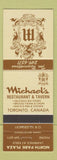 Matchbook Cover - Michael's Restaurant Tavern Toronto ON