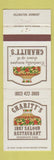 Matchbook Cover - Charity's 1887 Saloon Restaurant Killington VT