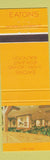 Matchbook Cover - Eaton's Cherry Orchard Restaurant Burlington ON