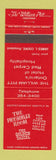 Matchbook Cover - William Pitt Hotel Chatham ON