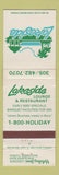 Matchbook Cover - Lakeside Lounge Restaurant Holiday Inn Boca Raton FL