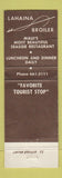 Matchbook Cover - Lahaina Broiler Harpooner's Maui Hawaii WORN