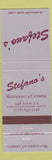 Matchbook Cover - Stefano's Restaurant Brooklyn NY