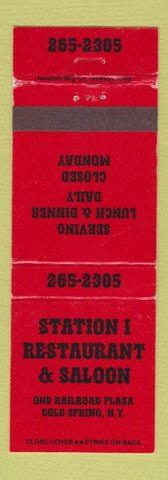 Matchbook Cover - Station I Restaurant Saloon Cold Spring NY