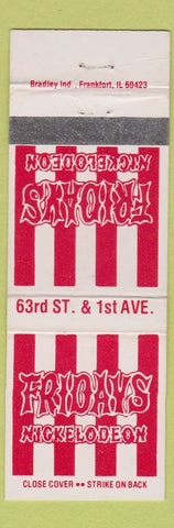 Matchbook Cover - Fridays Nickelodeon