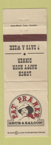 Matchbook Cover - Fat Frank's Saloon