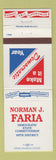Matchbook Cover - Norman J Faria State Committeeman Election