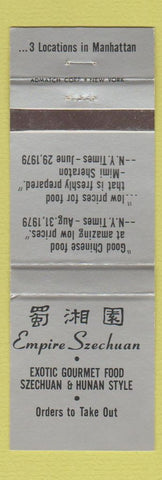 Matchbook Cover - Empire Szechuan Chinese New York City