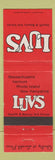 Matchbook Cover - Luvs Health Beauty Aid Stores MA VT RI NH