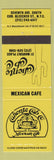 Matchbook Cover - Caliente Cab Mexican Cafe New York City cactus