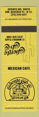 Matchbook Cover - Caliente Cab Mexican Cafe New York City cactus