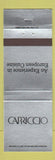 Matchbook Cover - Capriccio Restaurant Providence RI