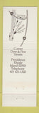 Matchbook Cover - Capriccio Restaurant Providence RI