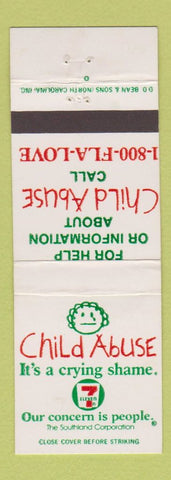 Matchbook Cover - Stop Child Abuse 7-11 Stores