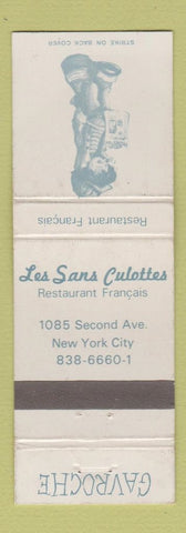 Matchbook Cover Gavroche Les Sans Culottes French Restaurant New York City WEAR
