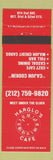 Matchbook Cover - Harglo's Cafe New York City Cajun