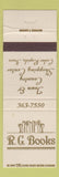 Matchbook Cover - RC Books Cedar Rapids IA
