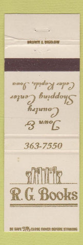 Matchbook Cover - RC Books Cedar Rapids IA